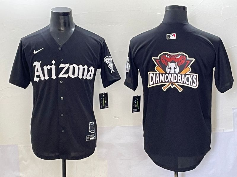 Men 2025 Arizona Diamondback Blank Black Five generations Joint Name Nike MLB Jersey style 3->boston red sox->MLB Jersey